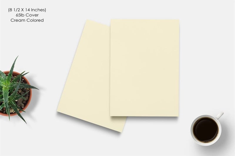 KodyCreations 100 Sheet Card Stock Paper - Cream Colored 65lb Cover Legal Size of 8.5 x 14 Inches - Image 2